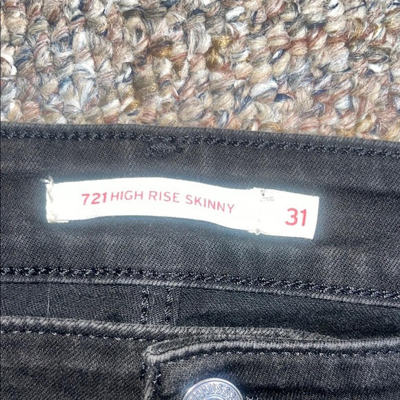 Levi's Black Skinny Jeans Classic Style - Picture 3 of 12